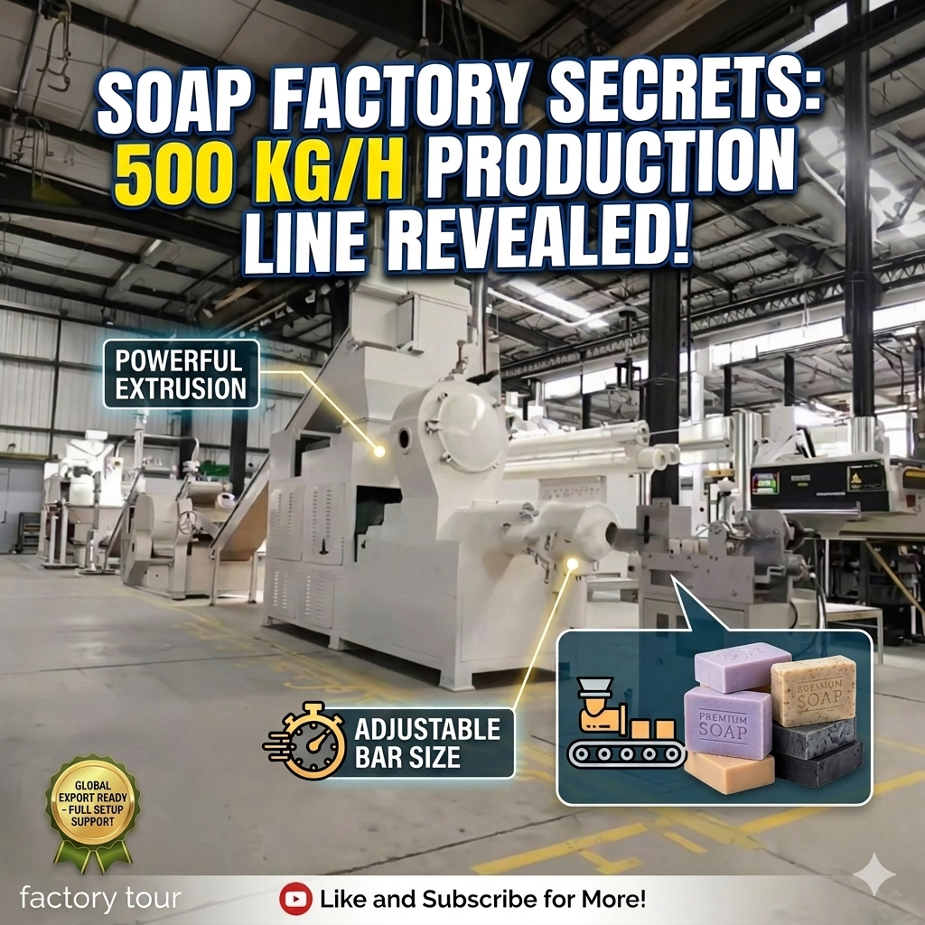 500KG/H Automatic Laundry Soap Production Line Machinery