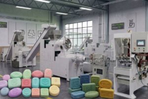 Large-scale toilet soap and laundry soap production line for heavy-duty dual soap manufacturing