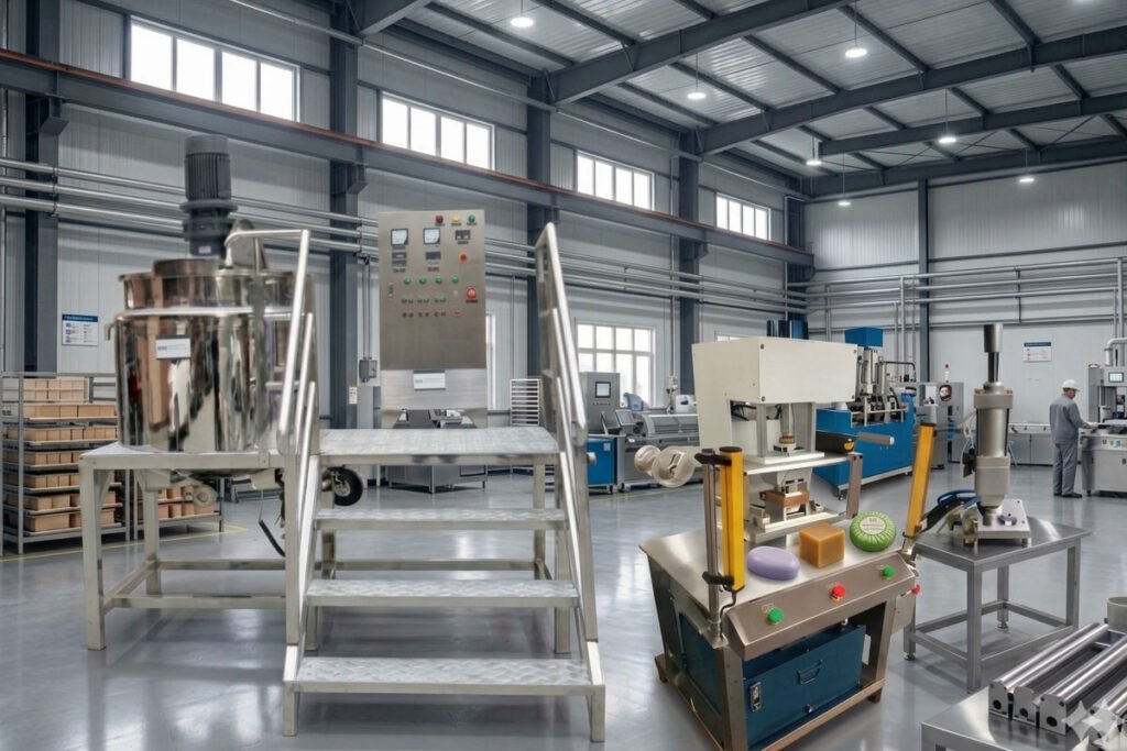 Industrial handmade soap production line machinery for commercial soap manufacturing process