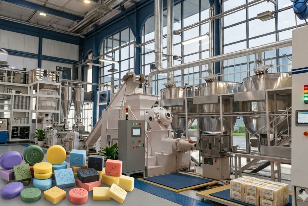 Complete saponification soap production line machine for processing oils and fats into soap noodles