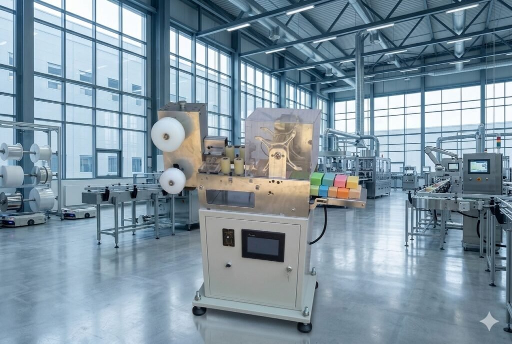 Automatic rotary soap cutter machine for cutting double-row soap bars precisely