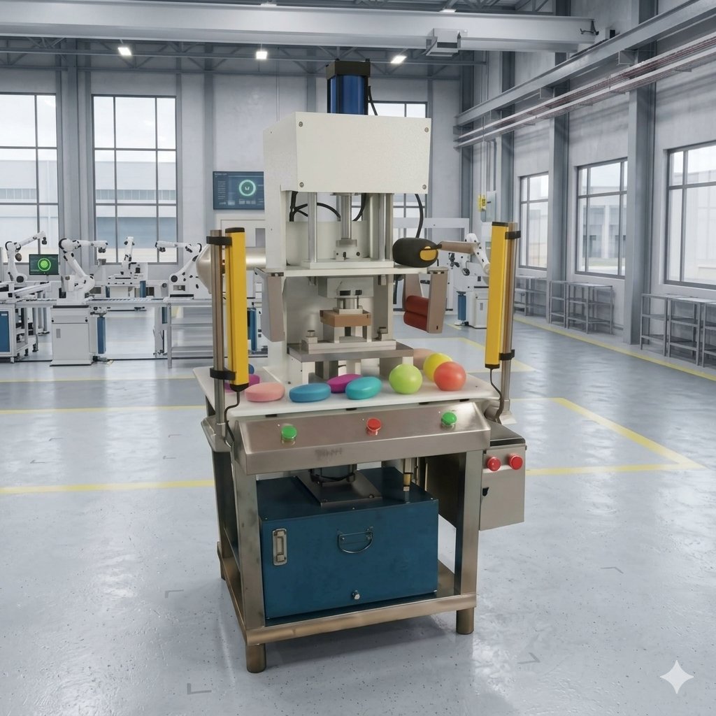 Stainless Steel Hydraulic Soap Stamping Machine with Safety Light Curtains