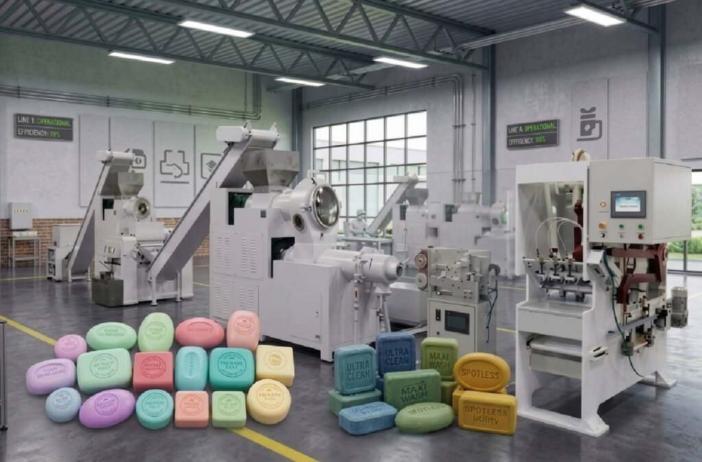 Automatic Toilet Soap and Laundry Soap Production Lines Workshop